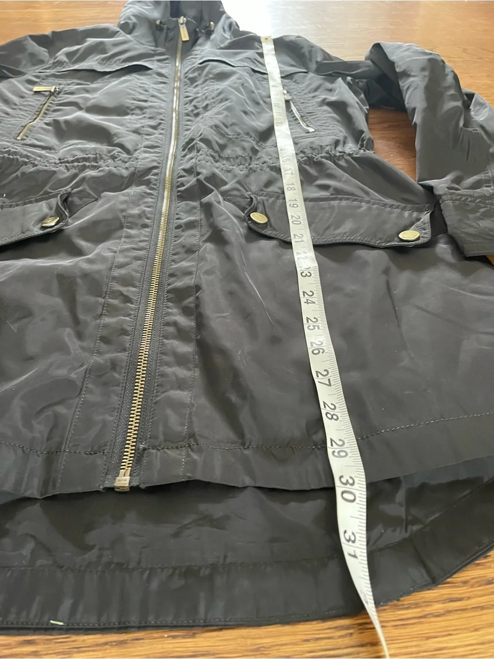 Michael Michael Kors Women’s Black Hooded Coat Jacket Windbreaker Size Small